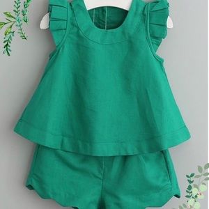 Green girl spring and summer set